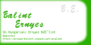 balint ernyes business card